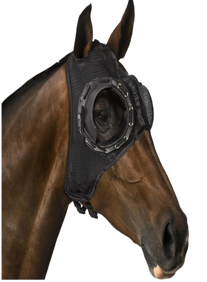La La Pet Racing Blinkers for Horses Protective Net Horse Goggles Half Head Mask Harness Equipment for Fly Control Horse Eye Cover for Sand Protection - Image 1